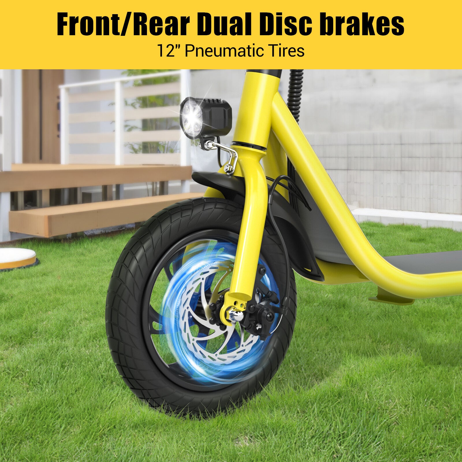 450W Sports Electric Scooter Adult with Seat Electric Moped Ebike E-Scooter
