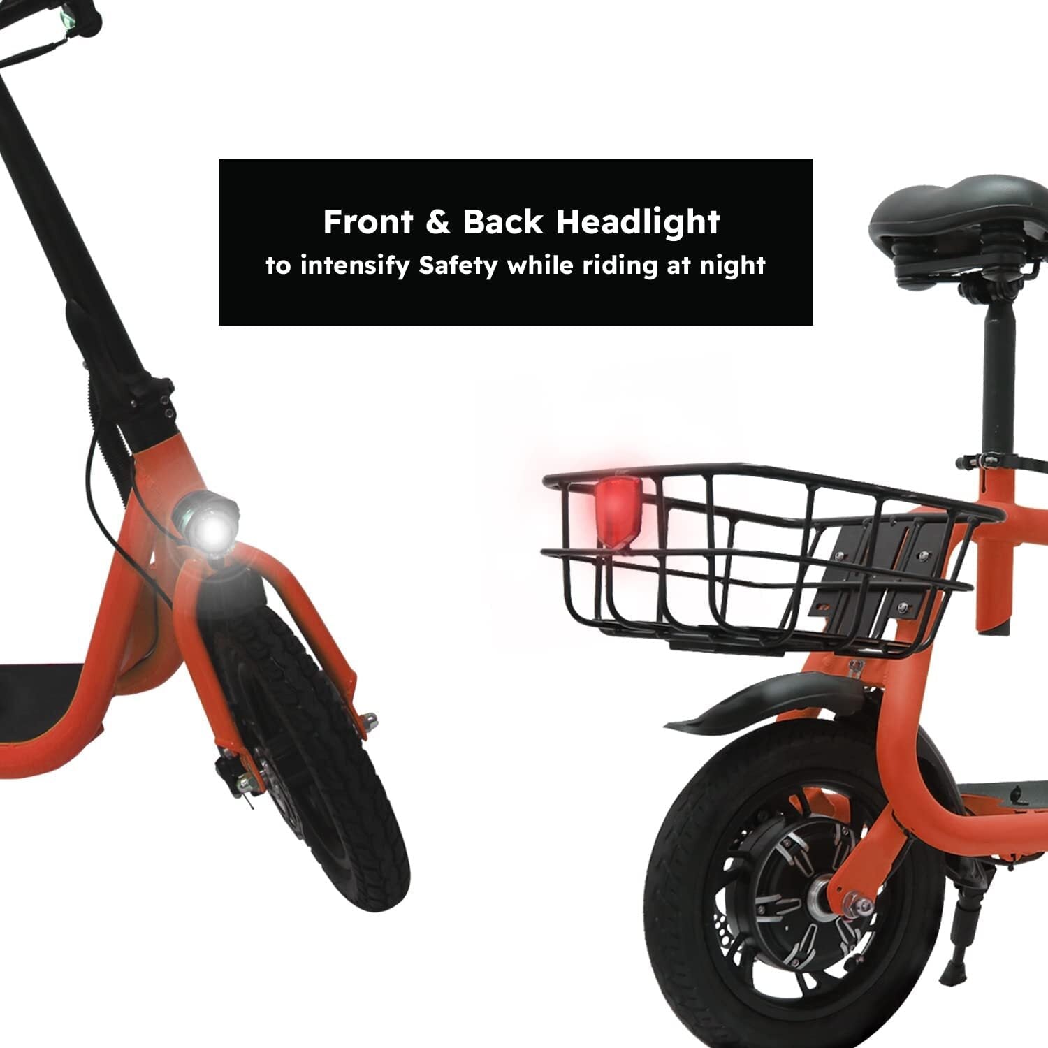 450W Sports Electric Scooter Adult with Seat Electric Moped Ebike E-Scooter