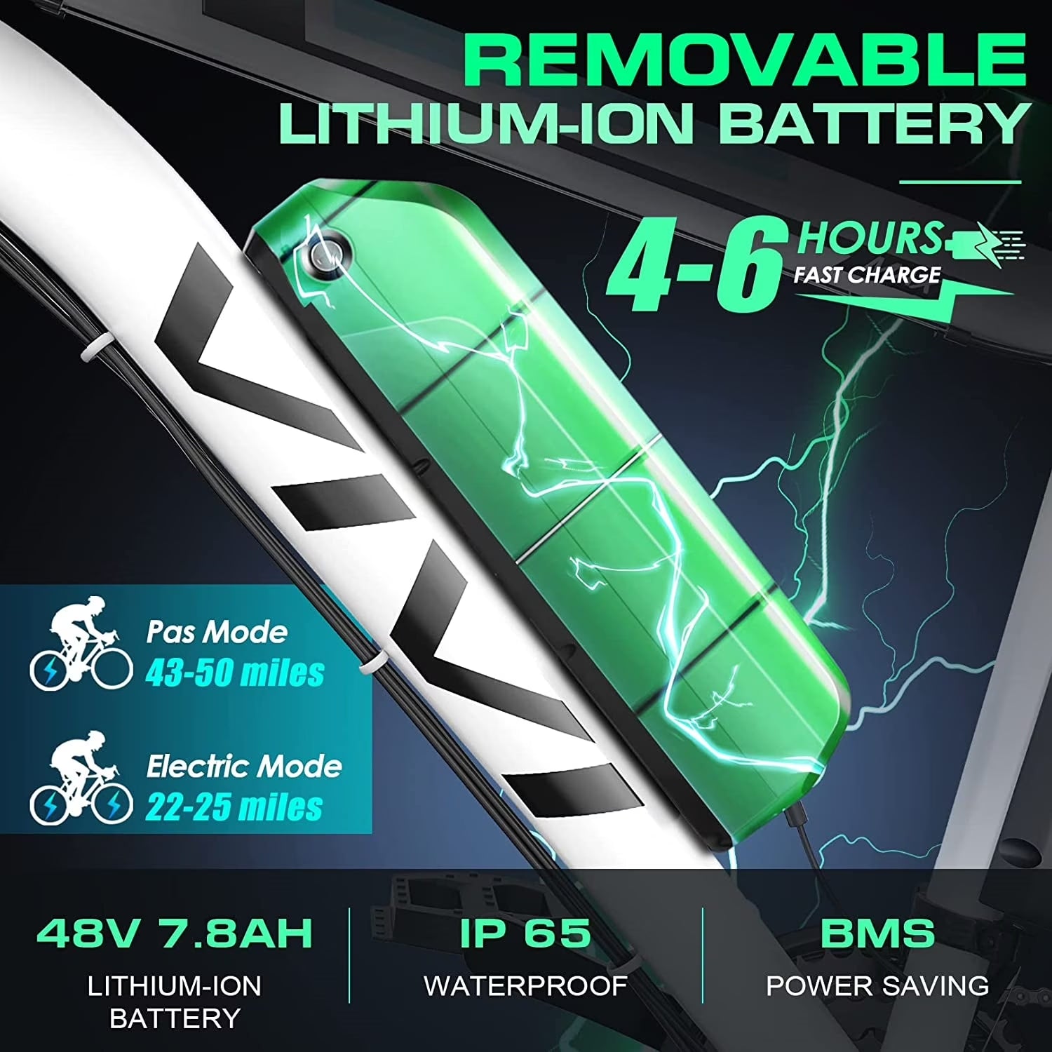 Electric Bike for Adults 26" Electric Mountain Bike 500W Cruise Control Electric Commuter Bike 21 Speed with Removable 48V Battery up to 50 Miles