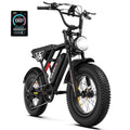 LB16 750W Electric Bike for Adults, 20" × 4 Fat Tire E Mountain Bikes, 48V 14.5Ah Removable Battery, Front Suspension, 7-Speed UL2849