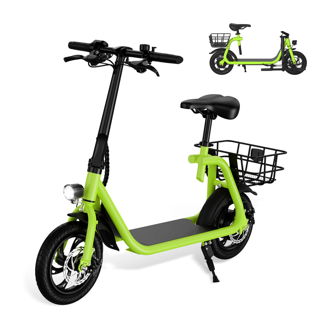 450W Sports Electric Scooter Adult with Seat Electric Moped Ebike E-Scooter
