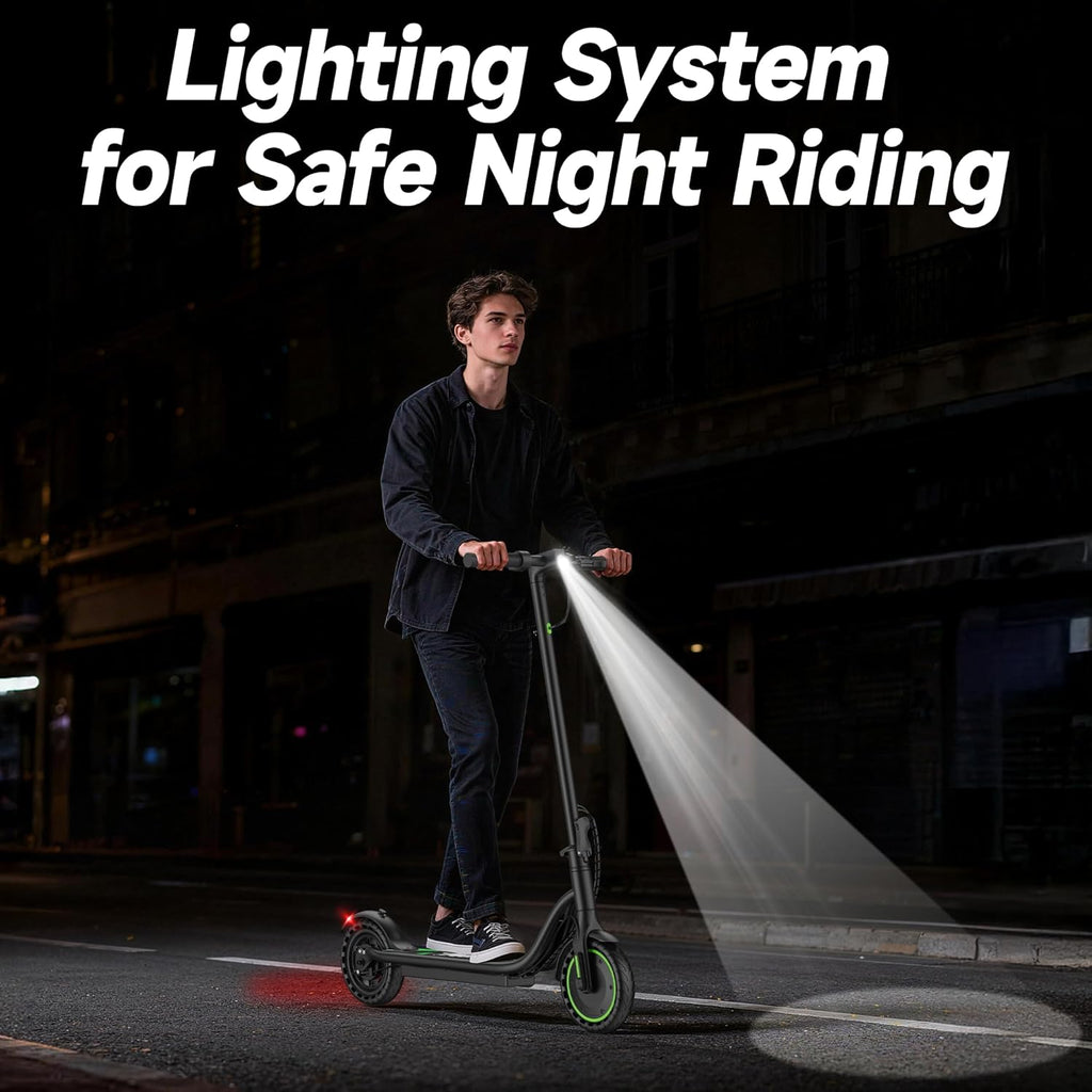 Adult Electric Scooter, 350W/500Wmotor, 8.5"/10" Solid Tires, 19/22Mph, 32/28/23/21/18/16Miles Max Range, Dual Braking