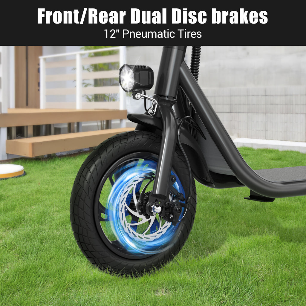 450W Sports Electric Scooter Adult with Seat Electric Moped Ebike E-Scooter