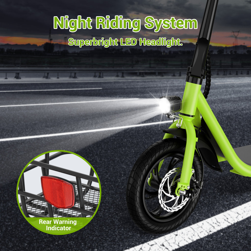 450W Sports Electric Scooter Adult with Seat Electric Moped Ebike E-Scooter