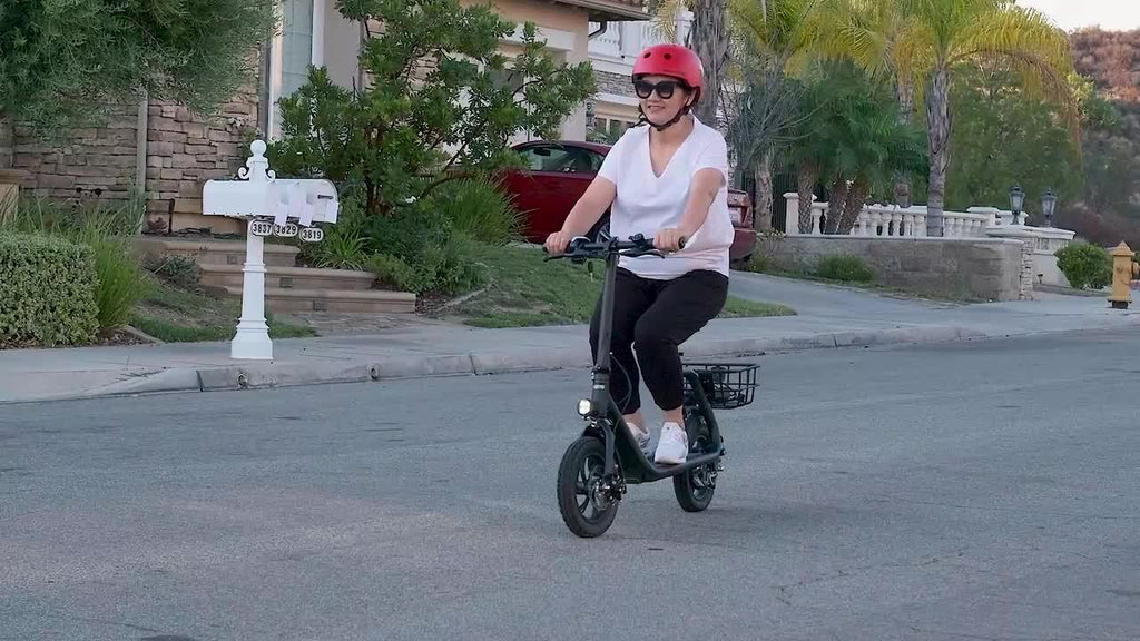 450W Sports Electric Scooter Adult with Seat Electric Moped Ebike E-Scooter