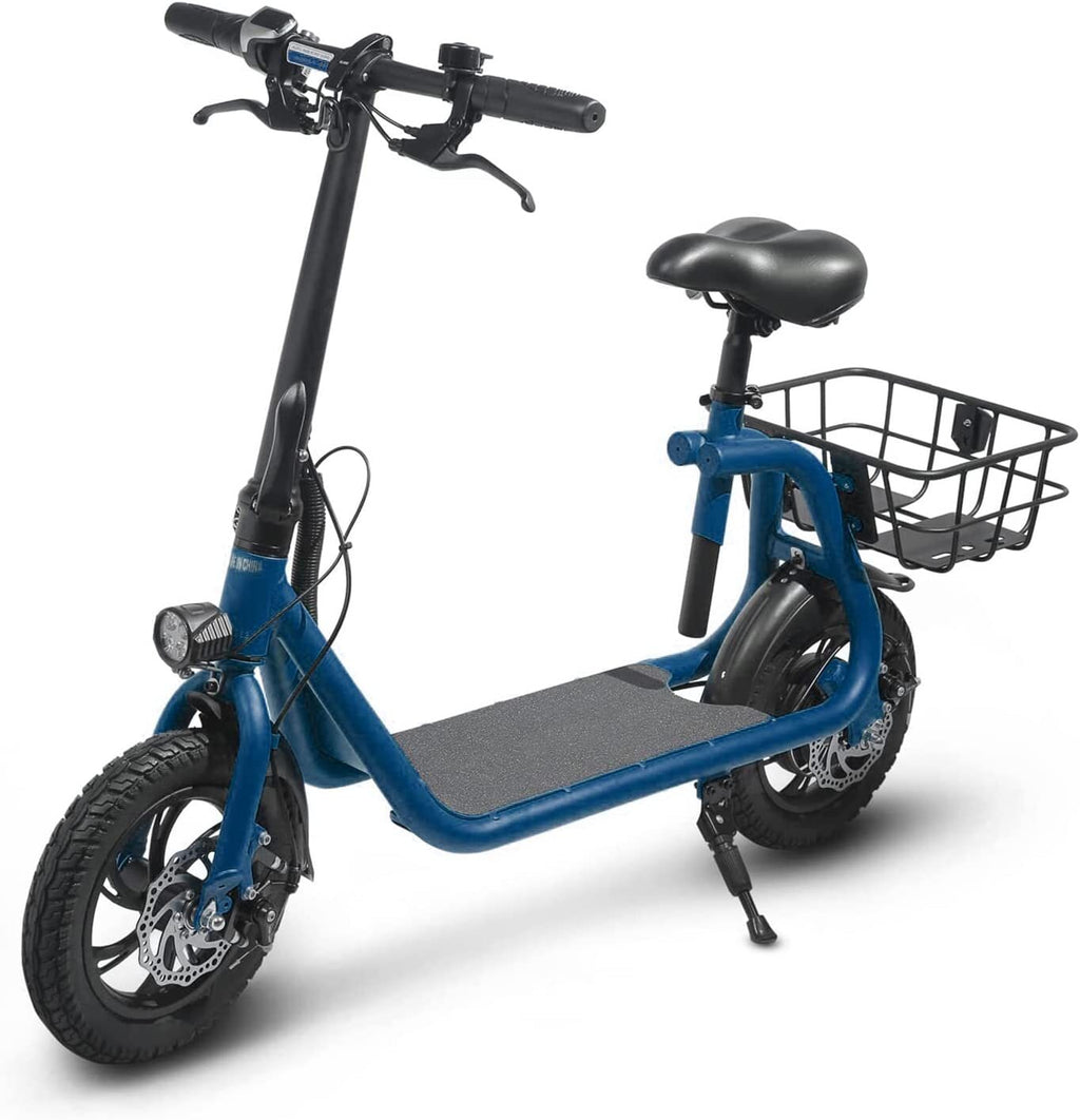 450W Sports Electric Scooter Adult with Seat Electric Moped Ebike E-Scooter