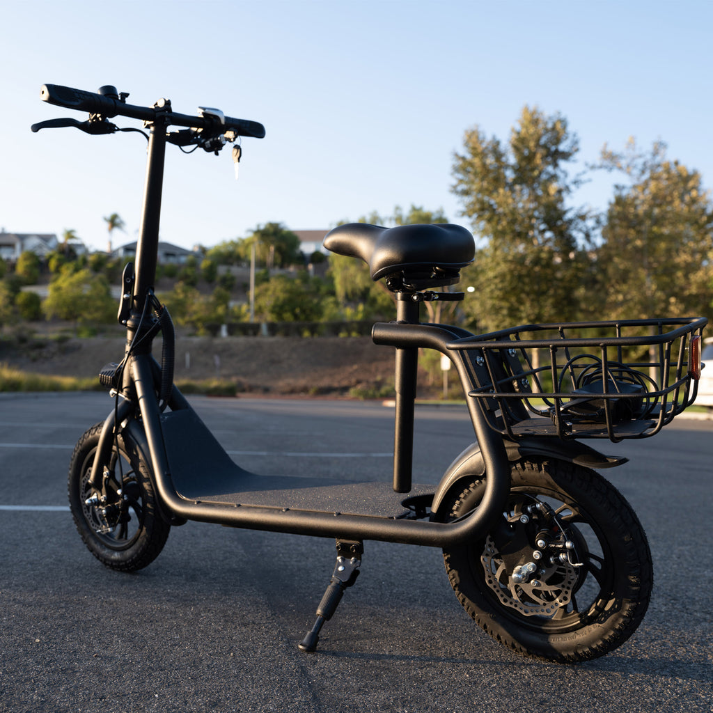 450W Sports Electric Scooter Adult with Seat Electric Moped Ebike E-Scooter