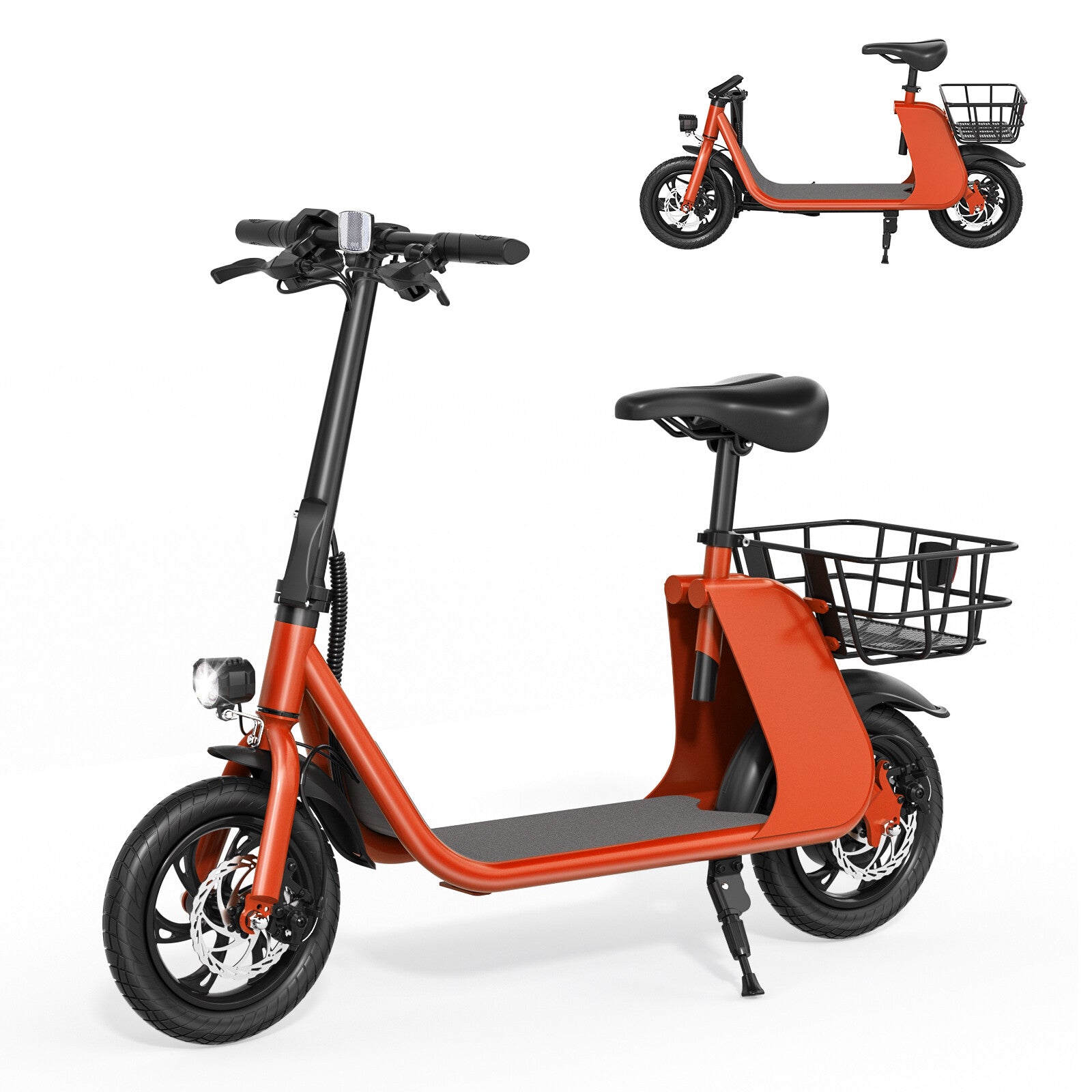 450W Sports Electric Scooter Adult with Seat Electric Moped Ebike E-Scooter