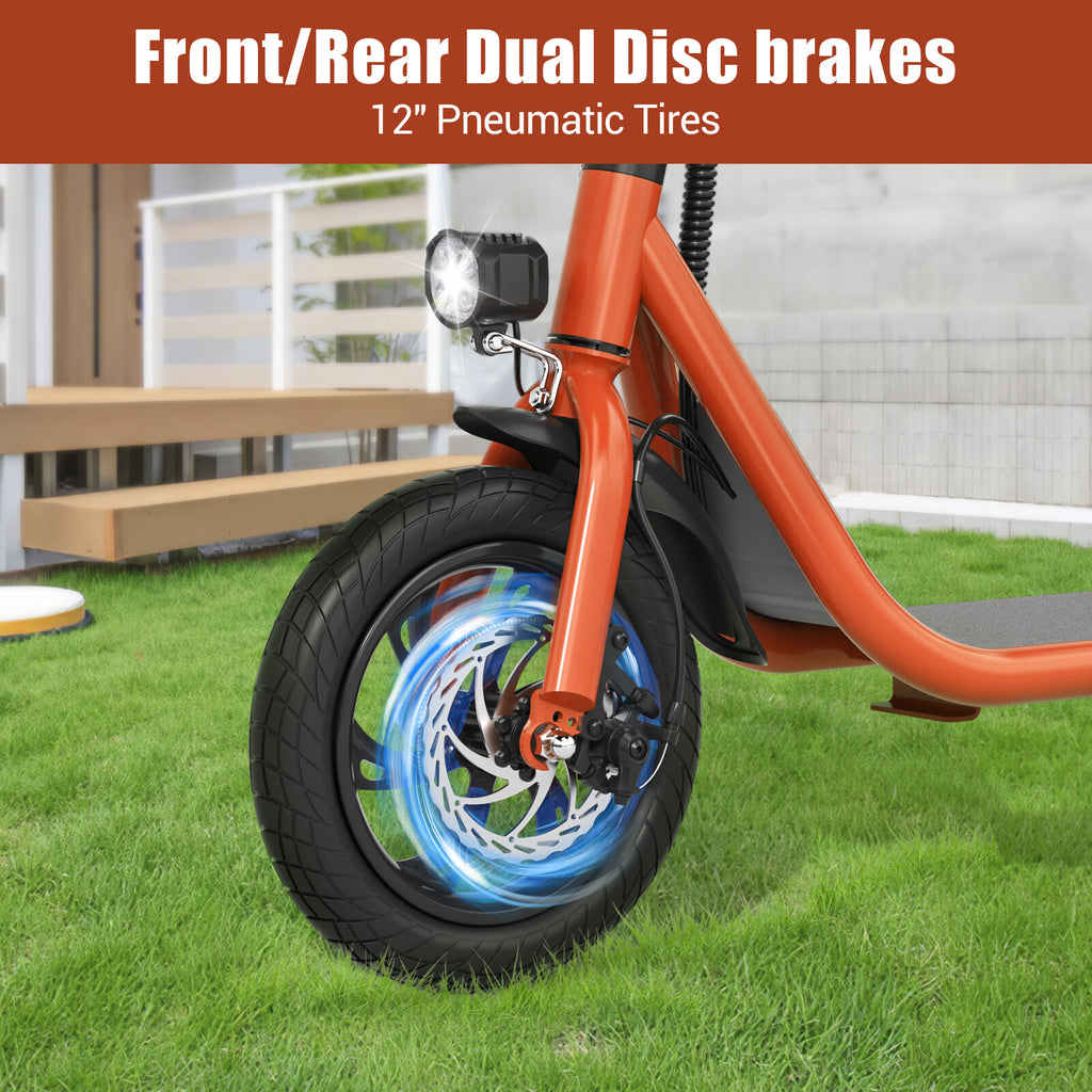 450W Sports Electric Scooter Adult with Seat Electric Moped Ebike E-Scooter