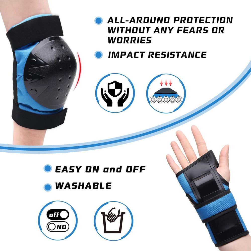 GOMOREON Protective Pad Set – Knee, Elbow & Wrist Guards
