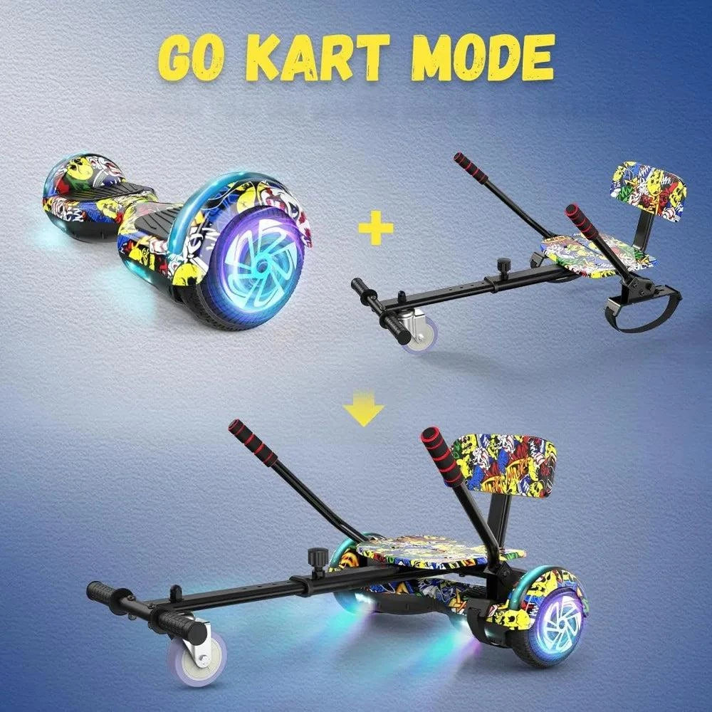 6.5" Hoverboard with Bluetooth Speaker & LED Wheels — Safe for Kids 7+