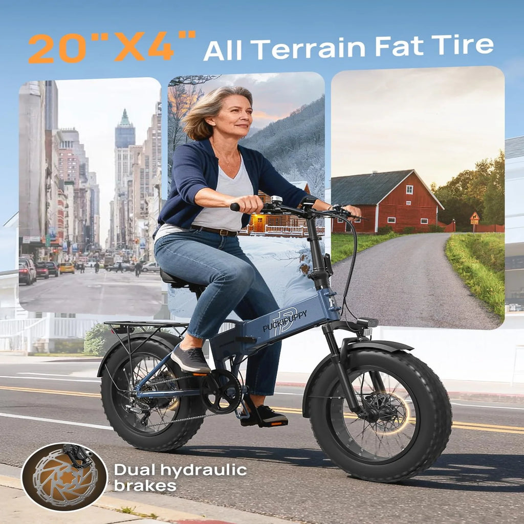 PUCKIPUPPY Folding E-Bike
