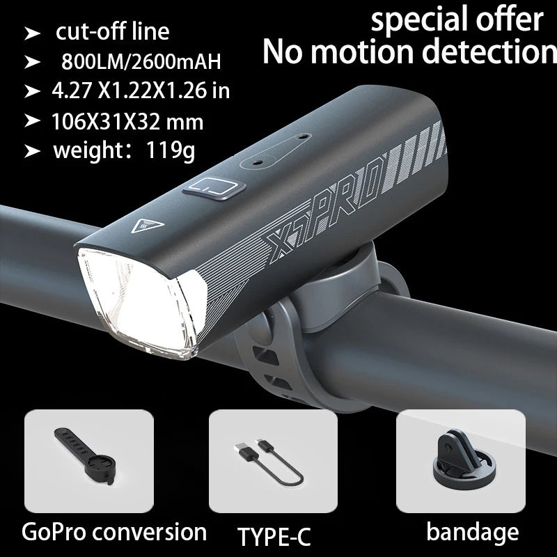 KING KONG X7pro USB Rechargeable Front Bike Light