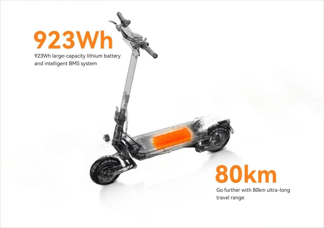 KingSong N12T3 electric scooter in black with front and rear wheels shown