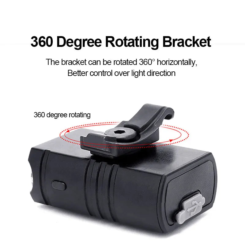 T6 LED Front & Rear Bike Light Set – USB Rechargeable Cycling Light Combo