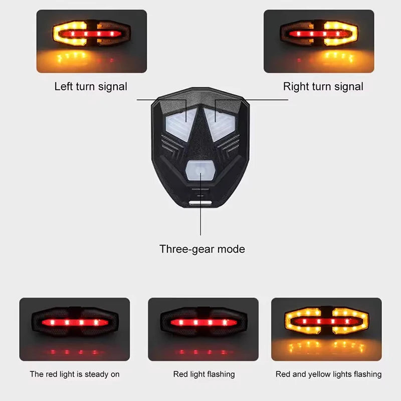 Wireless Turn Signal Bike Tail Light – Remote Control Direction Indicator