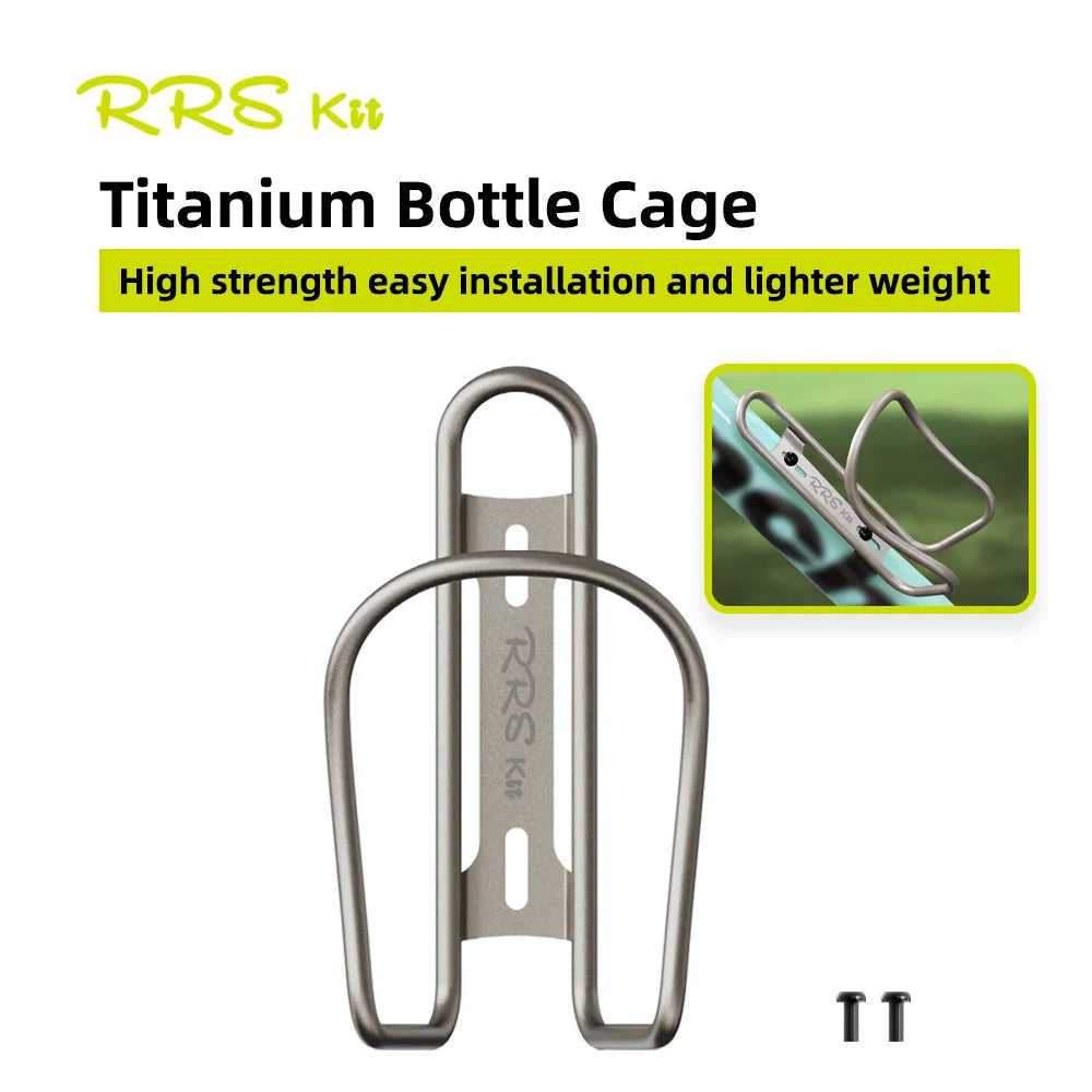 RRSkit Titanium Alloy Water Bottle Cage – Lightweight Anti-Rust Bike Holder