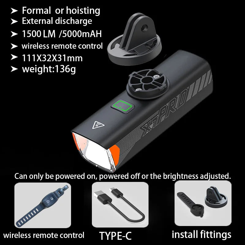 KING KONG X7pro USB Rechargeable Front Bike Light