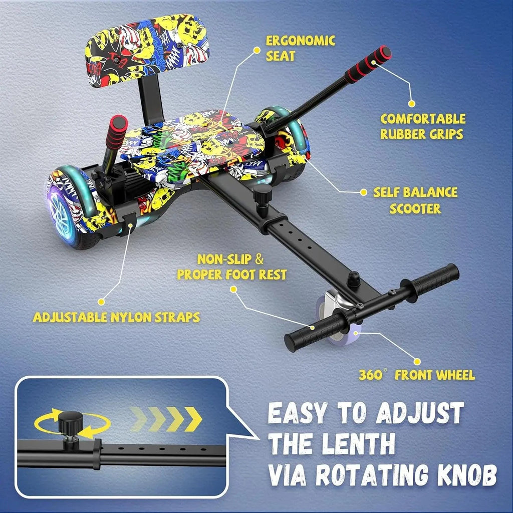6.5" Hoverboard with Bluetooth Speaker & LED Wheels — Safe for Kids 7+