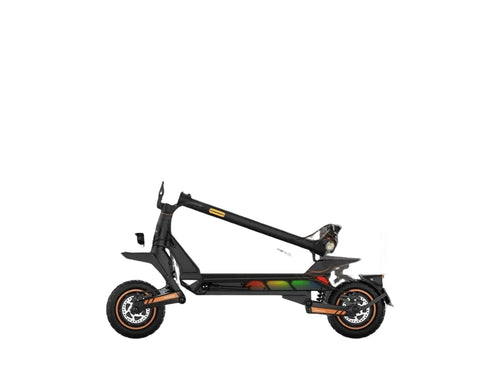 KingSong N12T3 electric scooter side view with folded frame steps shown