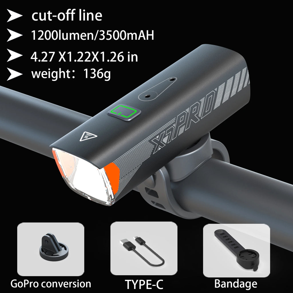 KING KONG X7pro USB Rechargeable Front Bike Light