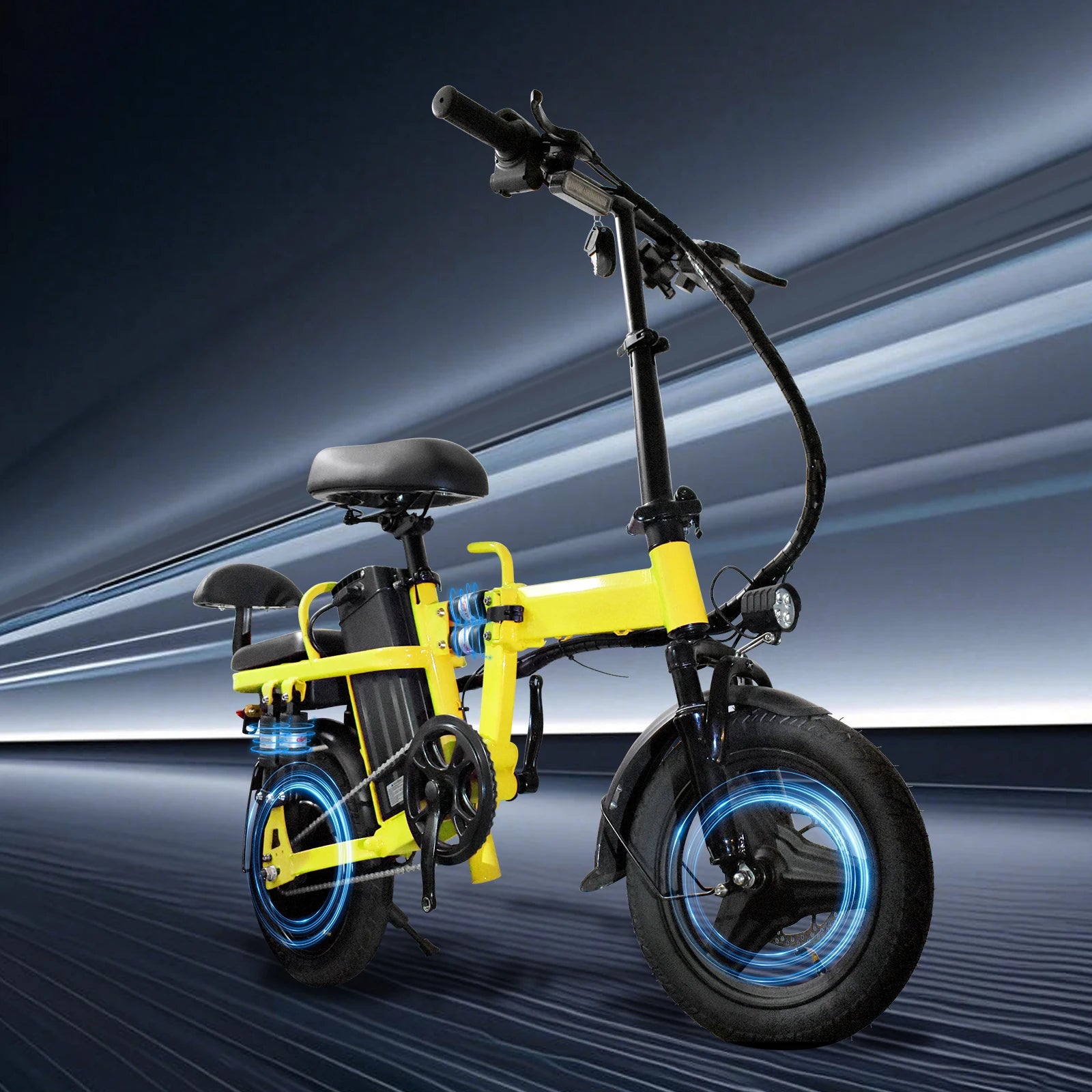 Colorful Folding E-Bike