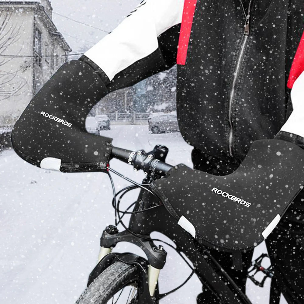 ROCKBROS Windproof Waterproof Winter Cycling Gloves – Handlebar Mittens