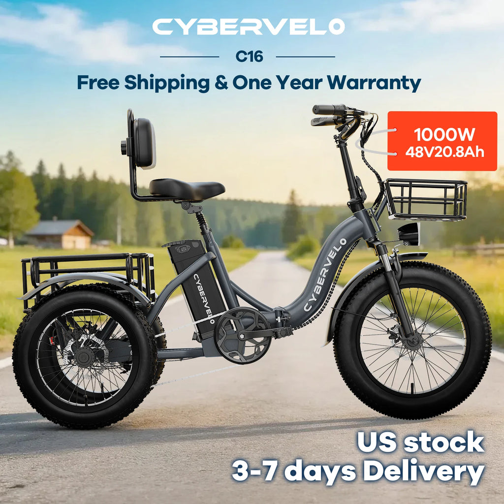 Three-Wheel Folding E-Bike