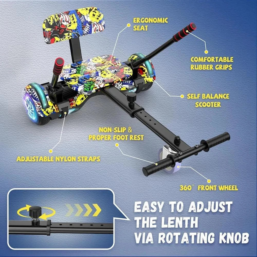 6.5" Hoverboard with Bluetooth Speaker & LED Wheels — Safe for Kids 7+