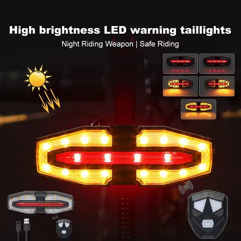 Wireless Turn Signal Bike Tail Light – Remote Control Direction Indicator