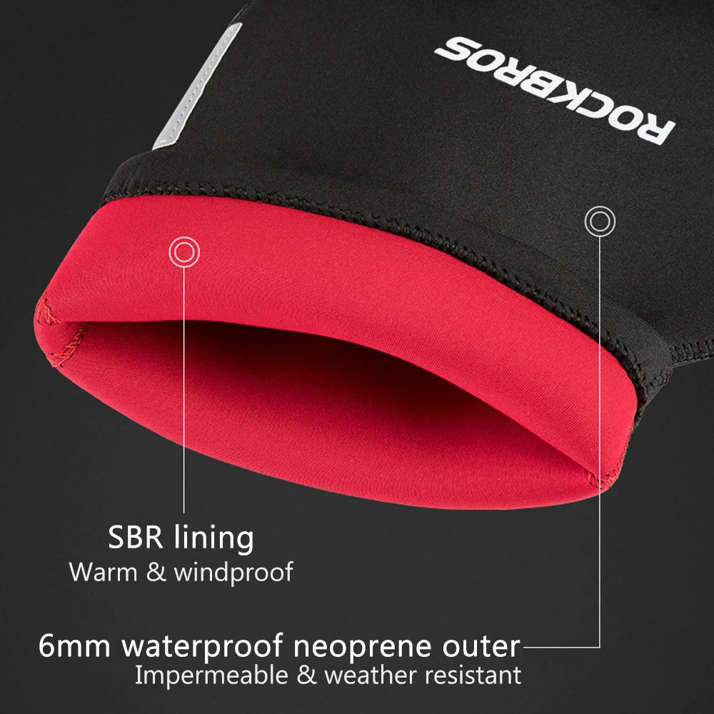 ROCKBROS Windproof Waterproof Winter Cycling Gloves – Handlebar Mittens