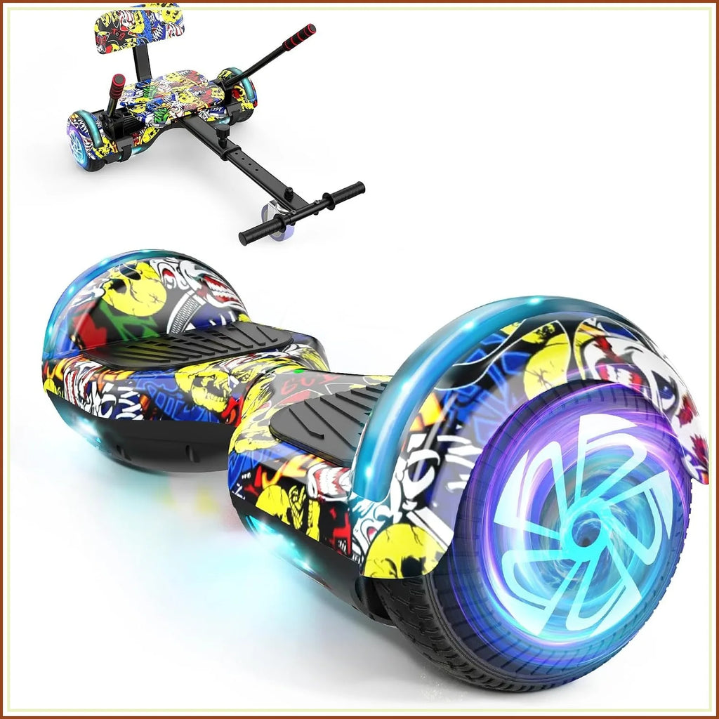 6.5" Hoverboard with Bluetooth Speaker & LED Wheels — Safe for Kids 7+