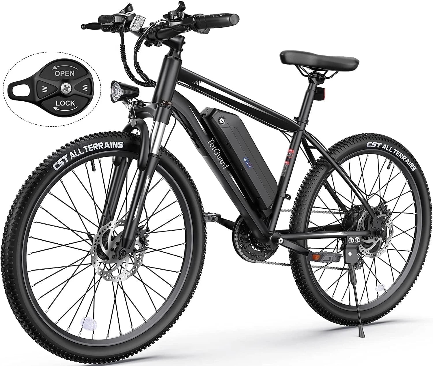 Electric Bike for Adults 27.5" E-Bike with 500W Motor, Electric Mountain Bike with 48V 10Ah Battery, Lockable Suspension Fork, Shimano 21 Speed Gears UL2849