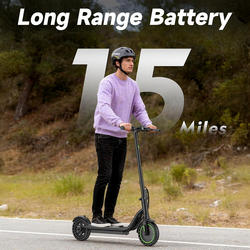 Adult Electric Scooter, 350W/500Wmotor, 8.5"/10" Solid Tires, 19/22Mph, 32/28/23/21/18/16Miles Max Range, Dual Braking