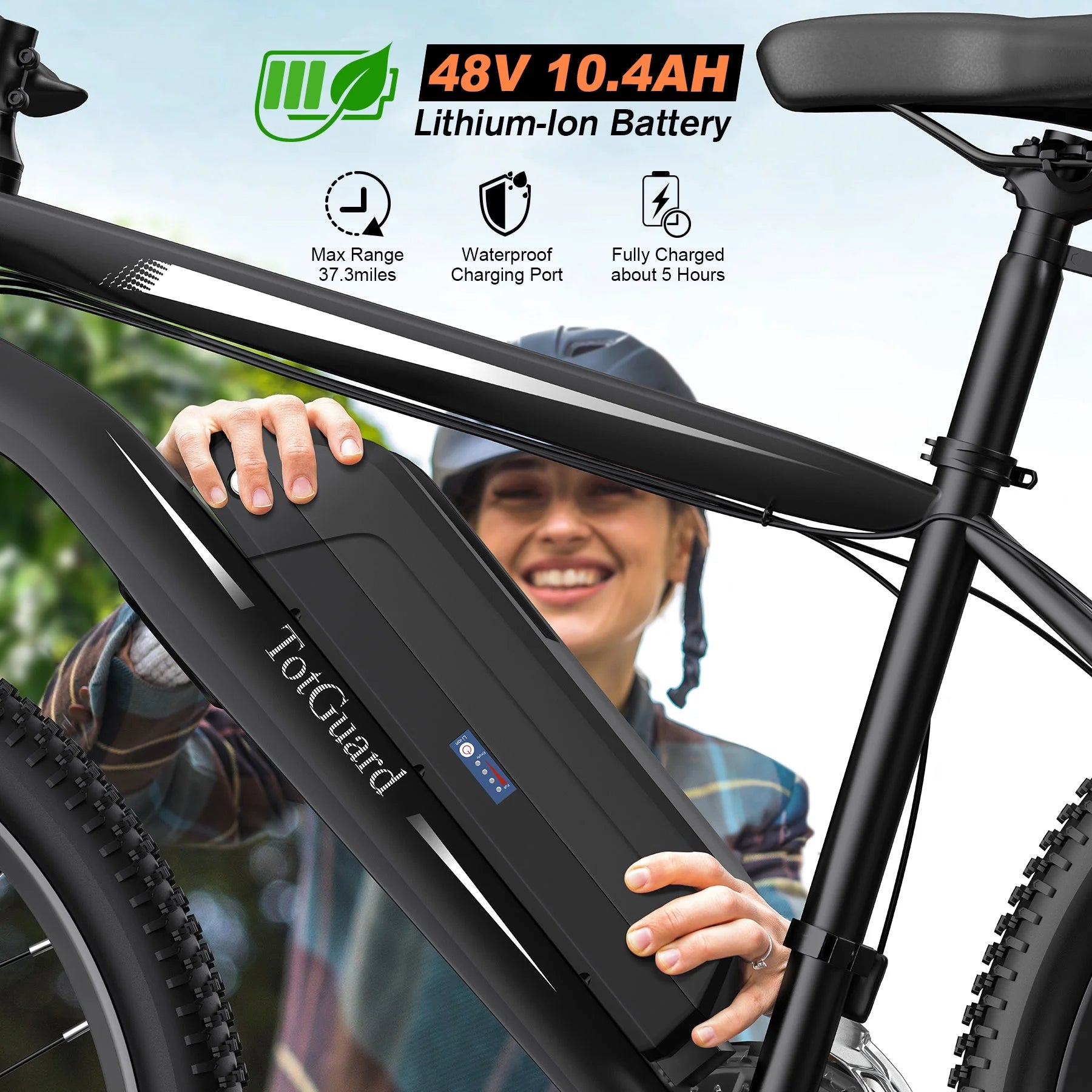 Electric Bike for Adults 27.5" E-Bike with 500W Motor, Electric Mountain Bike with 48V 10Ah Battery, Lockable Suspension Fork, Shimano 21 Speed Gears UL2849