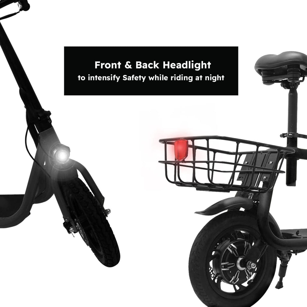 450W Sports Electric Scooter Adult with Seat Electric Moped Ebike E-Scooter