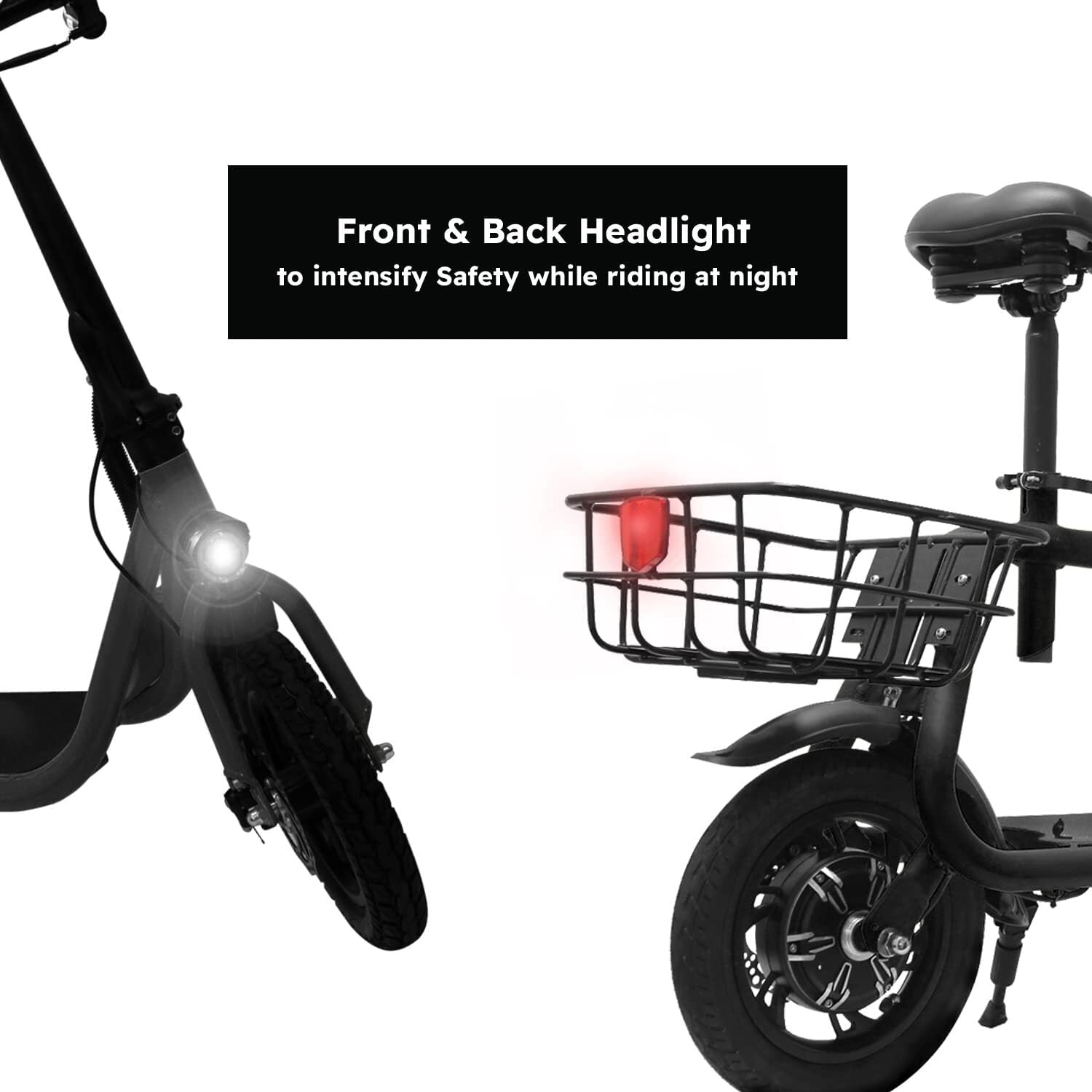 450W Sports Electric Scooter Adult with Seat Electric Moped Ebike E-Scooter